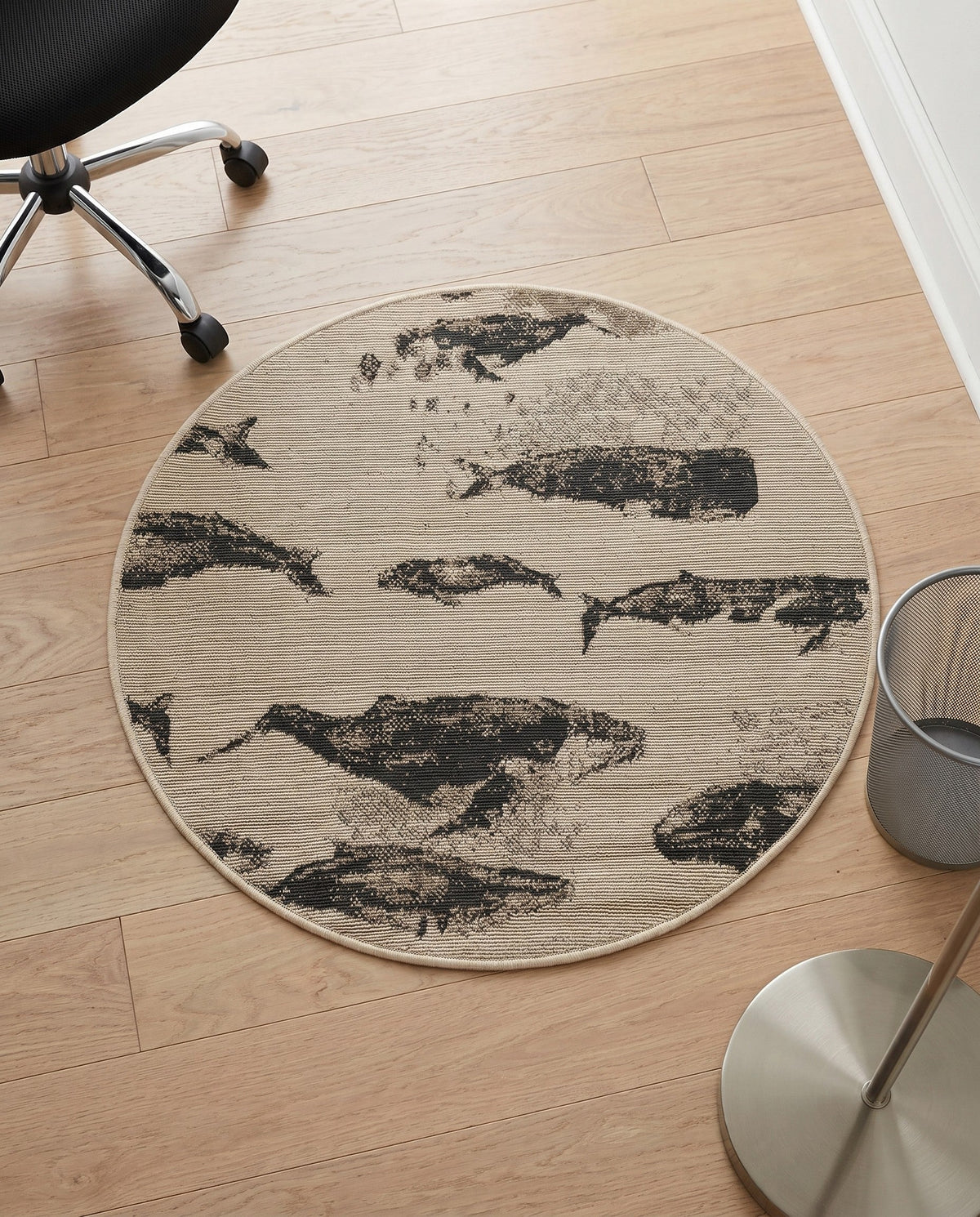 Seaside Haven Rugs Collection Area Rug -  Seabreeze Round Beige  lifestyle 90
