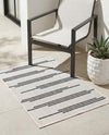 Urban Terrace Collection Area Rug -  Brooklyn Rectangle White and Black  lifestyle 24