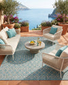 Savannah Pergola Collection Area Rug -  Pergola (Aqua) Rectangle Aqua  lifestyle 17