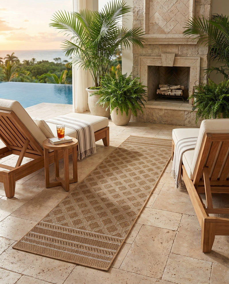Savannah Pergola Collection Area Rug - Savannah Runner Natural  lifestyle 73