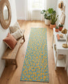Savannah Escape Collection Area Rug -  Amazon (Blue Yellow) Runner Blue Yellow  lifestyle 58
