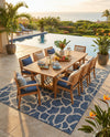 Savannah Escape Collection Area Rug -  Rainforest Rectangle Blue  lifestyle 10