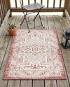 Tribal Terrace Treasures Collection Area Rug - Mayan Marina (Rust Red) Rectangle Rust Red  lifestyle 8