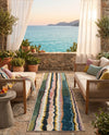Urban Terrace Collection Area Rug -  Capri Runner Multi  lifestyle 68