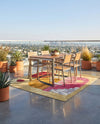Urban Terrace Collection Area Rug -  Skyline Square Multi  lifestyle 63