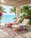 Bahama Breeze Outdoor Collection Area Rug -  Bimini Rectangle Pink  lifestyle 26