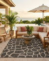 Savannah Escape Collection Area Rug -  Rainforest Rectangle Charcoal Gray  lifestyle 55