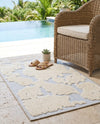 Bahama Breeze Outdoor Collection Area Rug -  Eleuthera Rectangle Gray  lifestyle 57