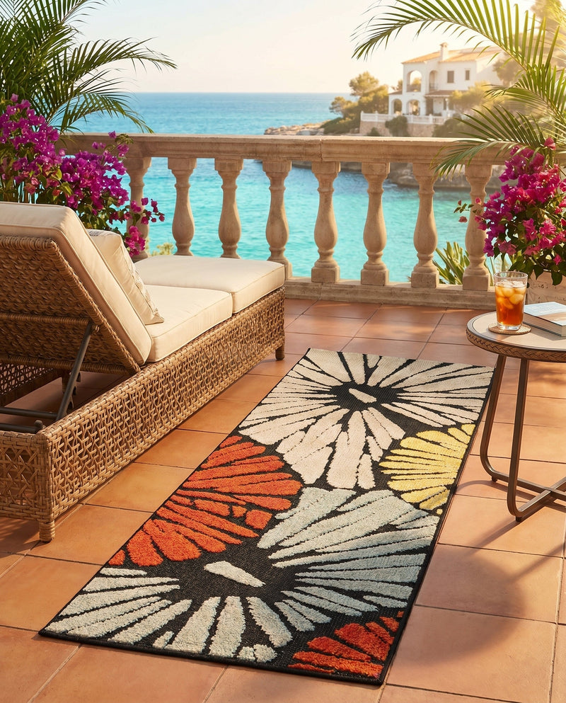 Outdoor Marrakesh Collection Area Rug -  Tetouan Runner Multi  lifestyle 40