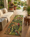 Seaside Blooms Collection Area Rug -  Sorrento Runner Green  lifestyle 58