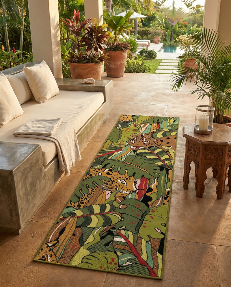 Seaside Blooms Collection Area Rug -  Sorrento Runner Green  lifestyle 58