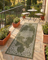 Patio Heritage Collection Area Rug -  Charleston (Green) Runner Green  lifestyle 30