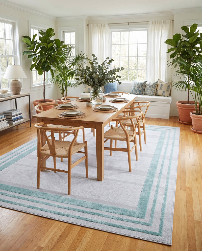 Bahama Breeze Outdoor Collection Area Rug -  Abaco Rectangle Gray Teal  lifestyle 23