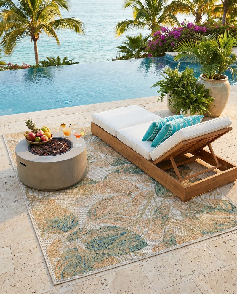 Coastal Terrace Collection Area Rug -  Driftwood Rectangle Ivory  lifestyle 52