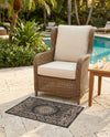 Patio Heritage Collection Area Rug -  Lafayette (Black) Rectangle Black  lifestyle 16