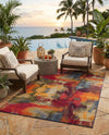 Urban Terrace Collection Area Rug -  Atrium Rectangle Multi  lifestyle 68