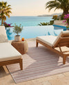 Seaside Stripes Collection Area Rug -  Boardwalk (Red) Rectangle Red  lifestyle 28