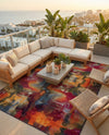 Urban Terrace Collection Area Rug -  Atrium Rectangle Multi  lifestyle 32