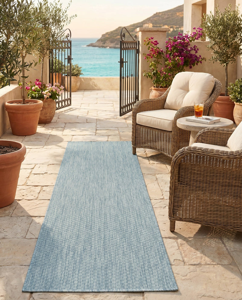 Seaside Serenity Collection Area Rug - Veranda (Aquamarine) Runner Aquamarine  lifestyle 45