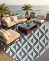 Urban Oasis Rugs Collection Area Rug -  Highrise (Teal) Oval Teal  lifestyle 50