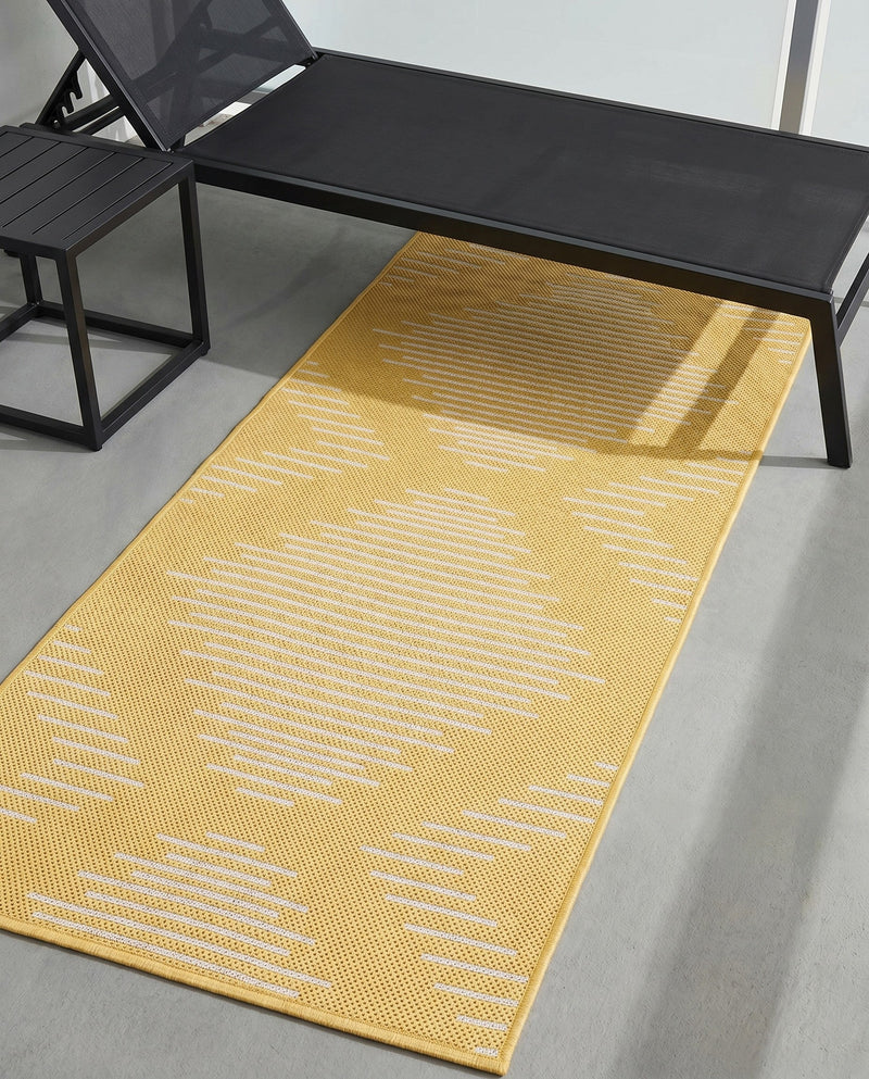 Urban Terrace Collection Area Rug -  Chelsea (Yellow) Runner Yellow  lifestyle 79