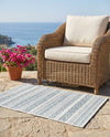 Seaside Stripes Collection Area Rug -  Boardwalk (Teal) Rectangle Teal  lifestyle 23