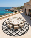 Urban Terrace Collection Area Rug -  Hudson Round Black and White  lifestyle 72