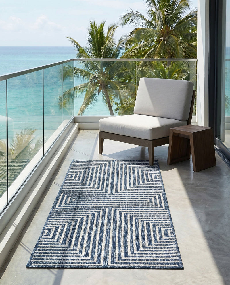 Urban Terrace Collection Area Rug -  Astoria (Blue) Runner Blue  lifestyle 23