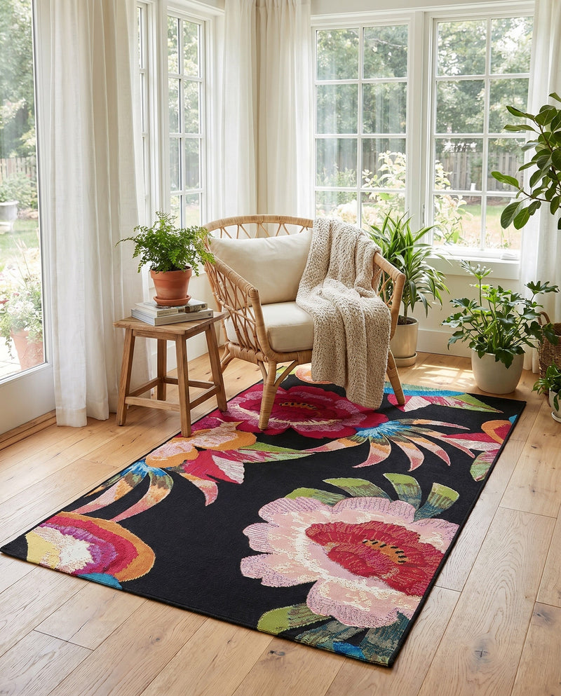 Seaside Blooms Collection Area Rug -  Versailles Rectangle Multi  lifestyle 44
