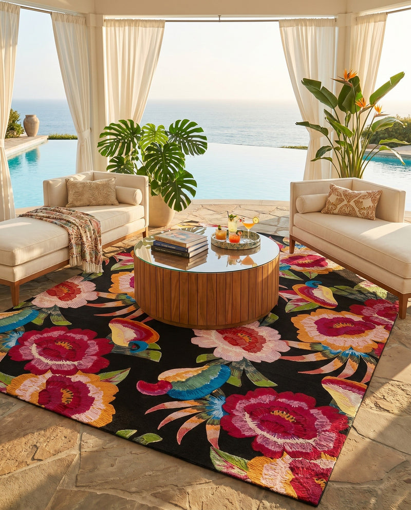 Seaside Blooms Collection Area Rug -  Versailles Rectangle Multi  lifestyle 50