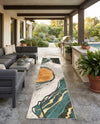 Urban Terrace Collection Area Rug -  Pavilion Runner Multi  lifestyle 50