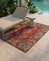 Patio Heritage Collection Area Rug -  Terrace Rectangle Antique Red  lifestyle 12
