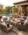 Patio Heritage Collection Area Rug -  Lafayette (Black) Rectangle Black  lifestyle 32