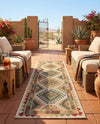 Coastal Terrace Collection Area Rug -  Sandbar Runner Ivory  lifestyle 81