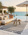 Sustainable Nomad Terrace Collection Area Rug - Reef Rectangle Cool Gray  lifestyle 34