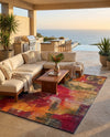 Urban Terrace Collection Area Rug -  Atrium Rectangle Multi  lifestyle 63