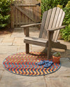 Urban Terrace Collection Area Rug -  Walkway Round Multi  lifestyle 83