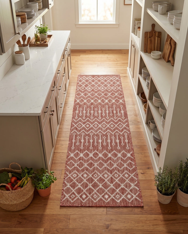Savannah Pergola Collection Area Rug -  Pergola (Rust Red) Runner Rust Red  lifestyle 50