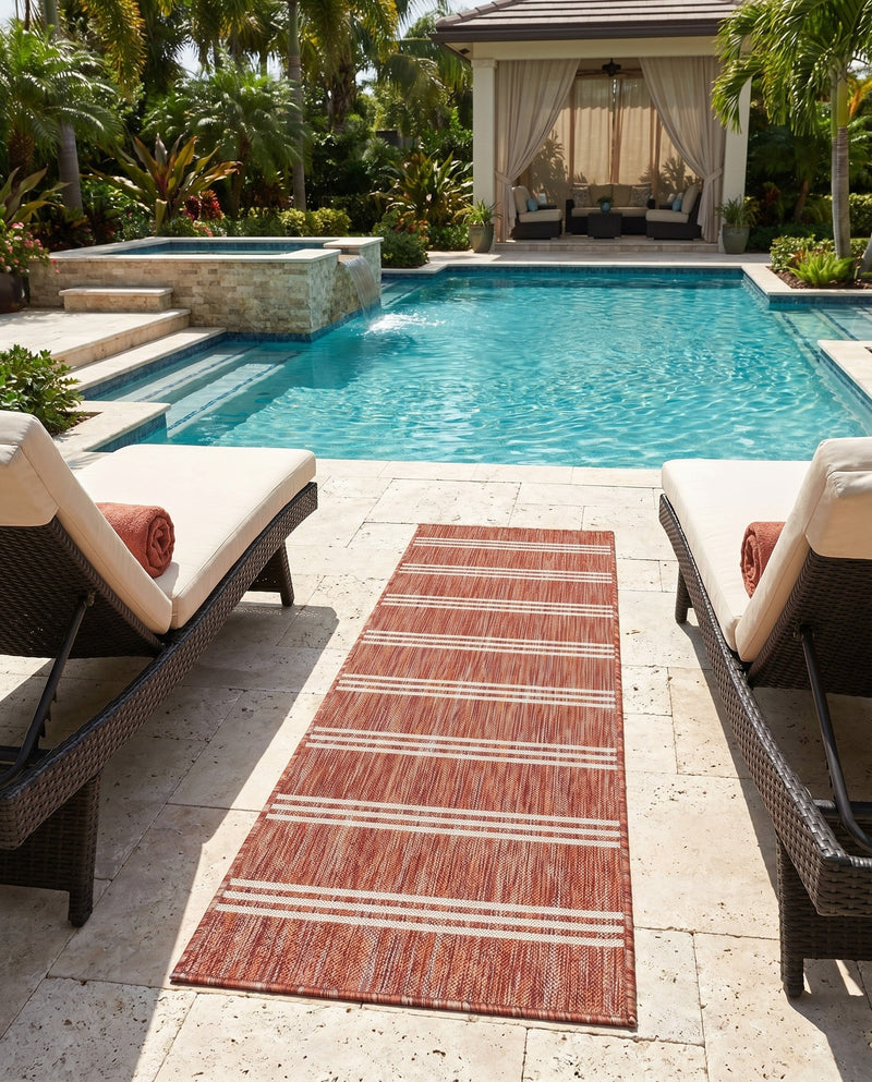 Urban Oasis Rugs Collection Area Rug -  District (Rust Red) Runner Rust Red  lifestyle 51