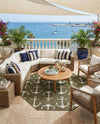 Seaside Haven Rugs Collection Area Rug - Sapphire (Green) Octagon Green  lifestyle 77