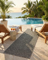 Jill Zarin Sedona Oasis Outdoor Collection Area Rug - Coconino (Black Sky) Runner Black Sky  lifestyle 49