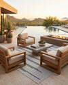Urban Terrace Collection Area Rug -  Brooklyn Rectangle White and Black  lifestyle 38