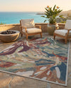 Coastal Terrace Collection Area Rug -  Wavecrest Rectangle Multi  lifestyle 39