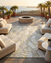 Seaside Blooms Collection Area Rug -  Serene Rectangle Green  lifestyle 31