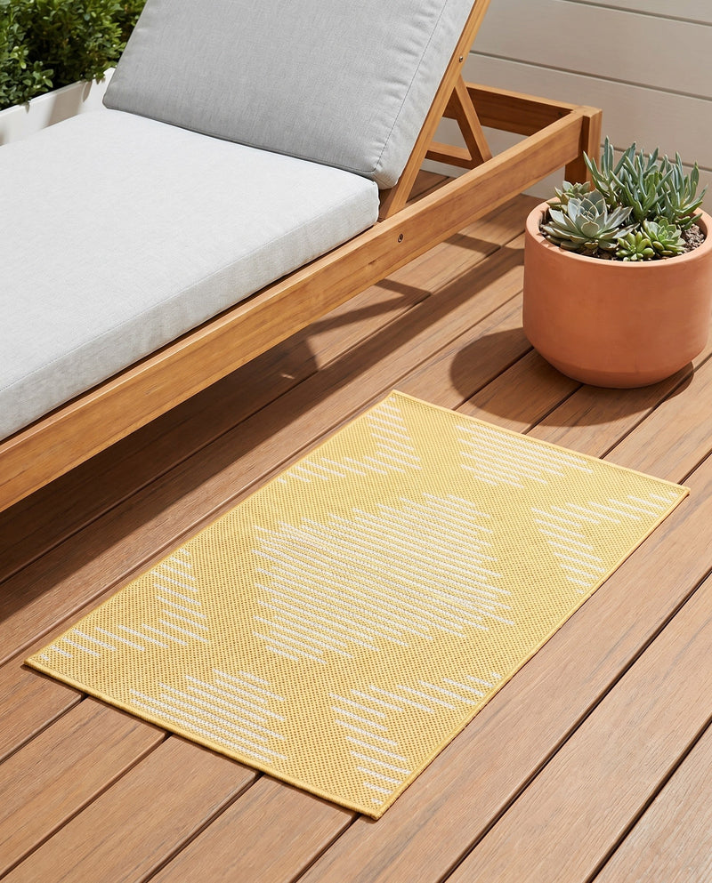 Urban Terrace Collection Area Rug -  Chelsea (Yellow) Rectangle Yellow  lifestyle 5