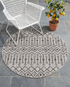 Savannah Pergola Collection Area Rug -  Pergola (Gray) Round Gray  lifestyle 52
