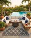 Savannah Pergola Collection Area Rug - Arbor (Black) Hearth Black  lifestyle 79