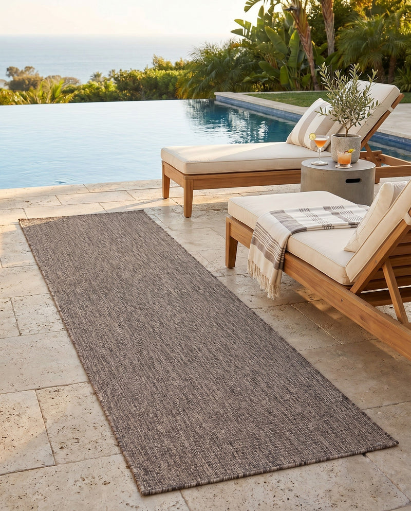 Seaside Serenity Collection Area Rug - Veranda (Light Brown) Runner Light Brown  lifestyle 35