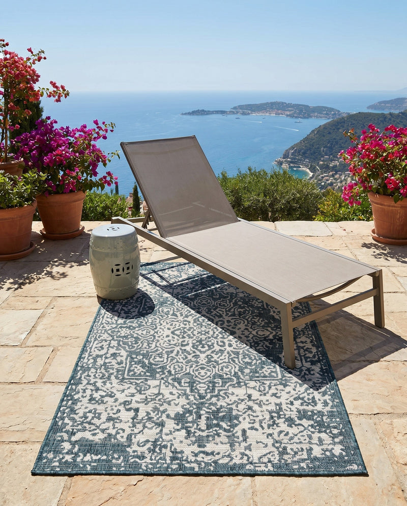 Urban Oasis Rugs Collection Area Rug -  Penthouse (Teal) Rectangle Teal  lifestyle 31