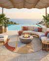 Urban Terrace Collection Area Rug -  Deck Round Multi  lifestyle 71